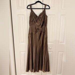 Anne Klein Chocolate Brown Maxi Dress
